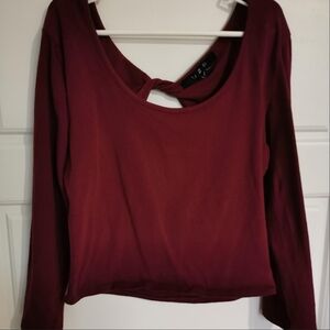 U2B Long Sleeve Cropped Shirt